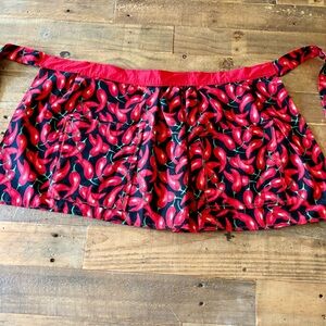 Red Chili Pepper Print Apron